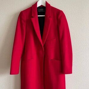 Zara Red Coat - Small - New Without Tags